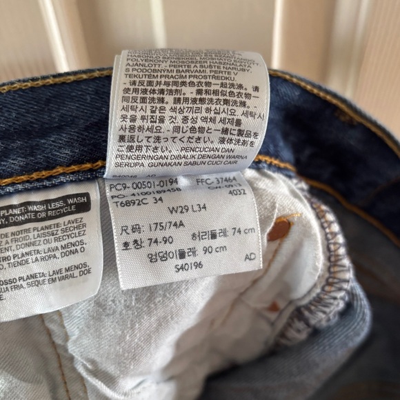 Levi’s Blue Denim 501 Straight Leg Jeans - Picture 3 of 5